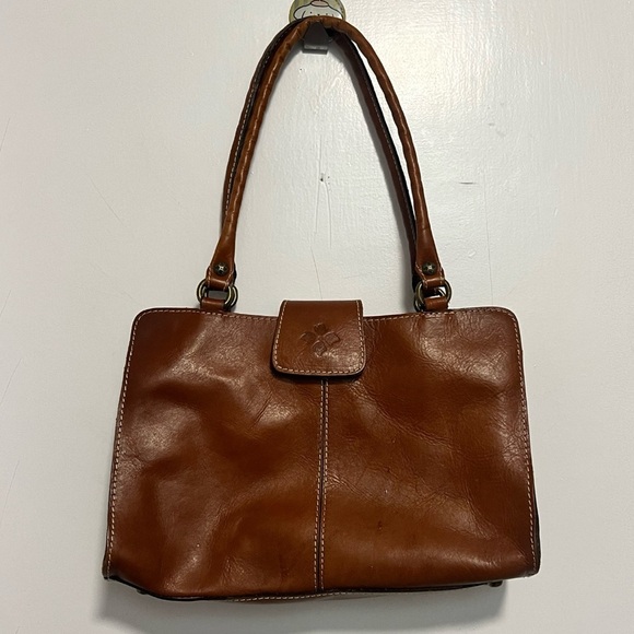 Patricia Nash Rienzo Satche Cognac Brown Leather Bag Purse $249 - Picture 5 of 7